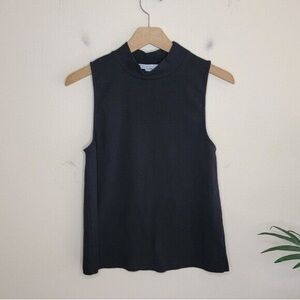 Stateside | Black Mockneck Sleeveless Tank Top, womens size large